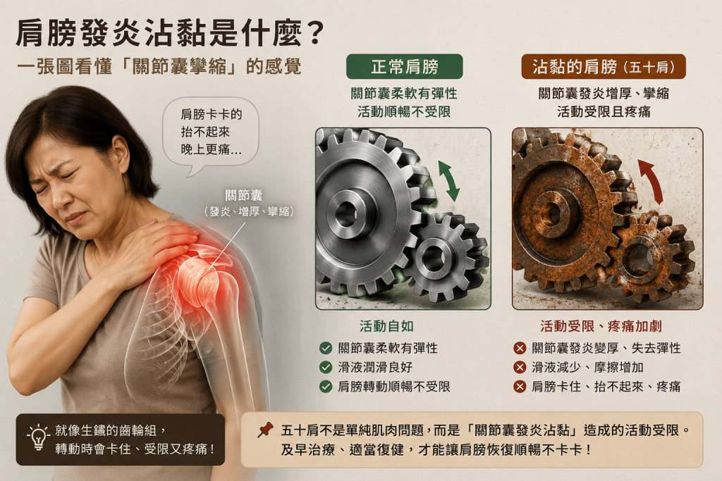 五十肩如齒輪生鏽